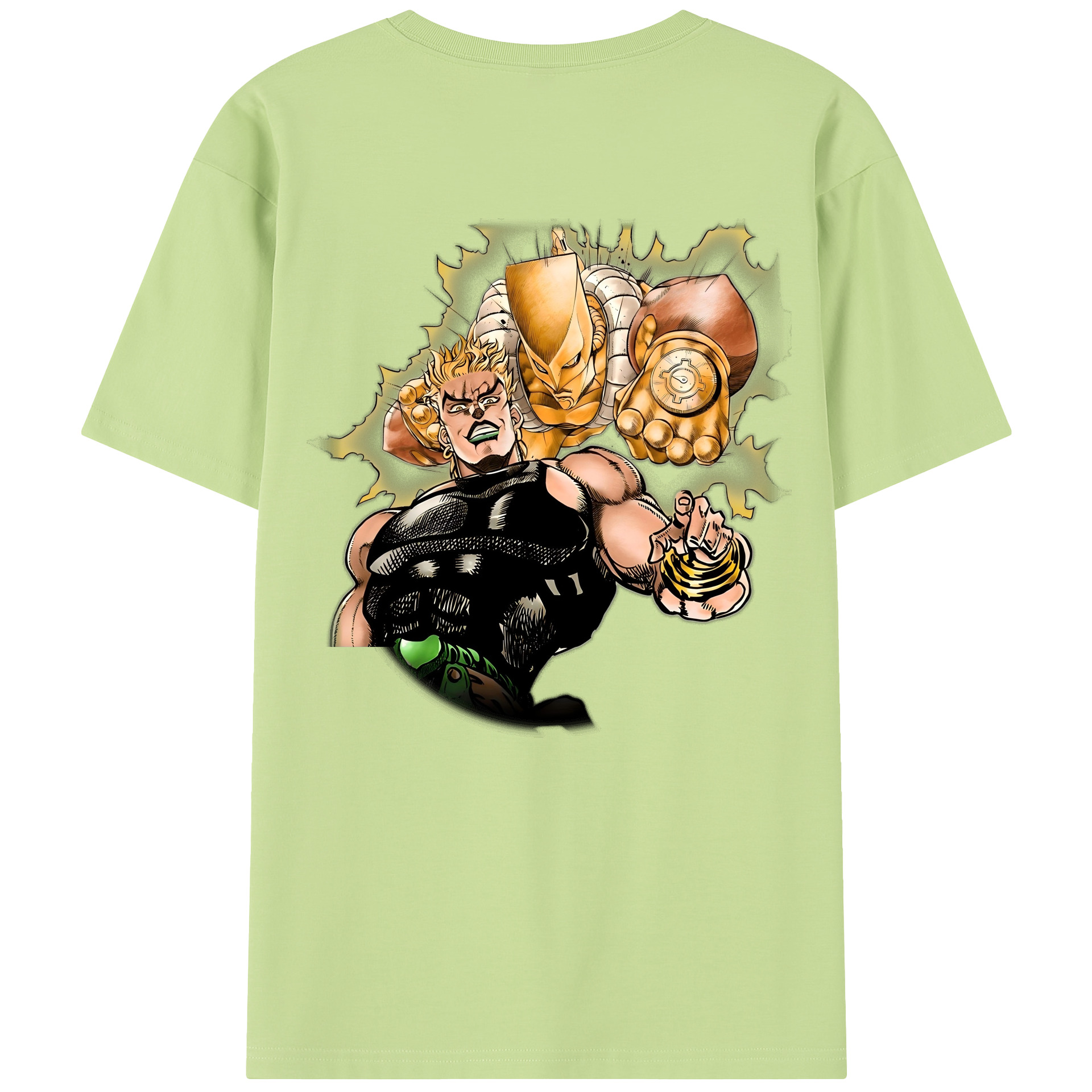 （画像用） ジョジョの奇妙な冒険 ディオ?ブランドー JoJo's Bizarre Adventure Dio Brando 綿100％半袖Tシャツ（背面プリント）